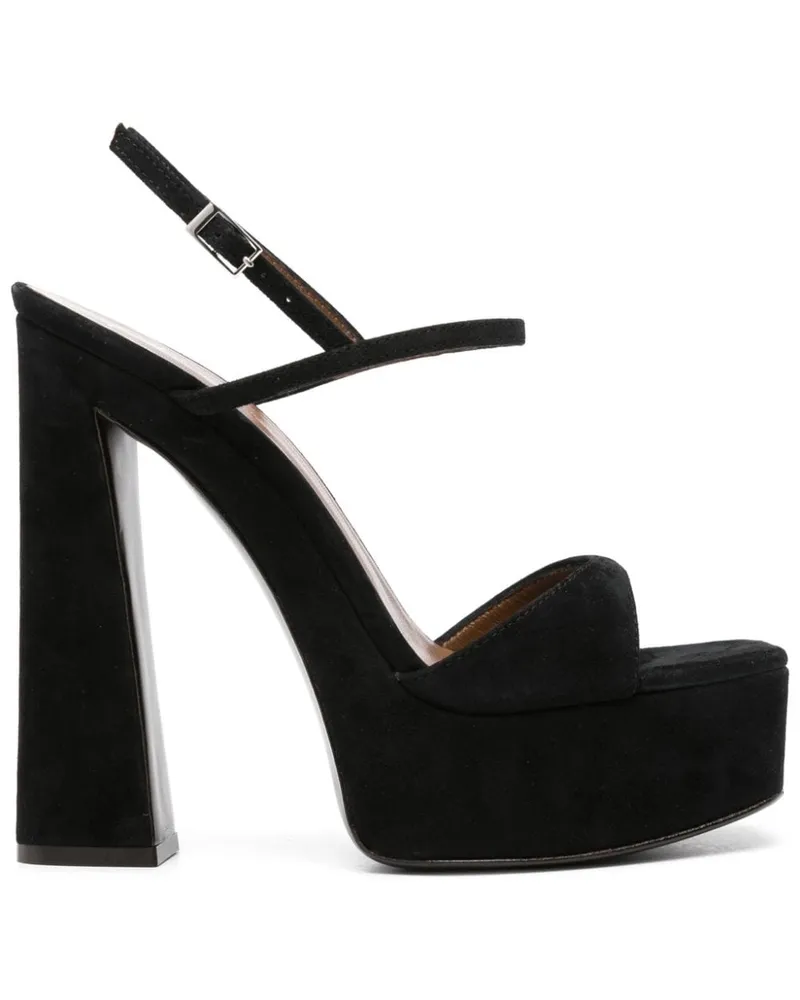 Giuseppe Zanotti Plateau-Sandalen aus Wildleder 105mm - Schwarz Schwarz