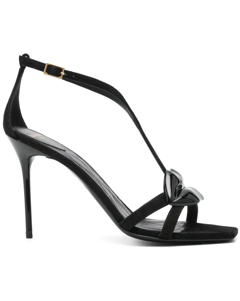 Balmain Lips Sandalen 95mm - Schwarz Schwarz