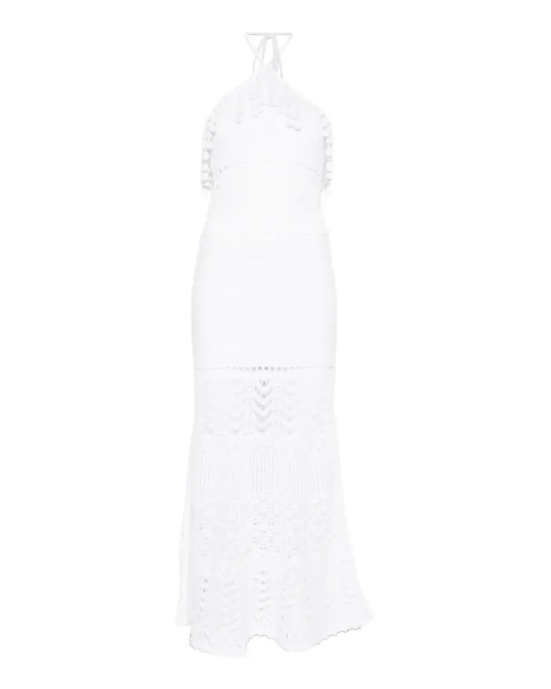Retrofête Perette crochet midi dress - Weiß Weiß