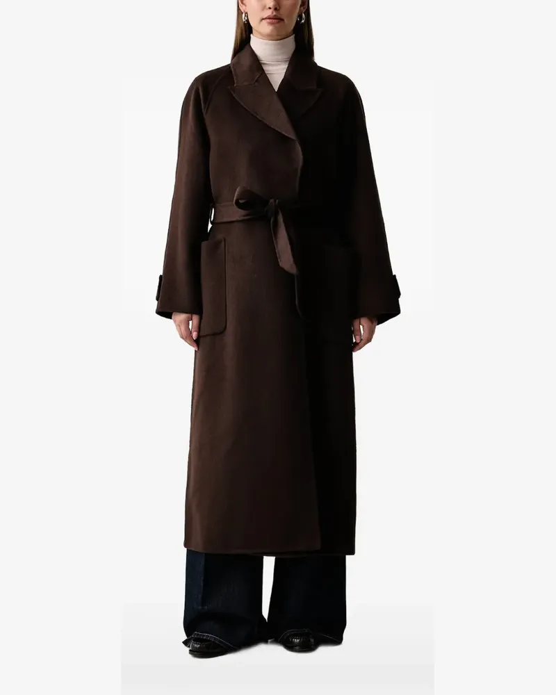 Kaos belted notch-lapel coat - Braun Braun