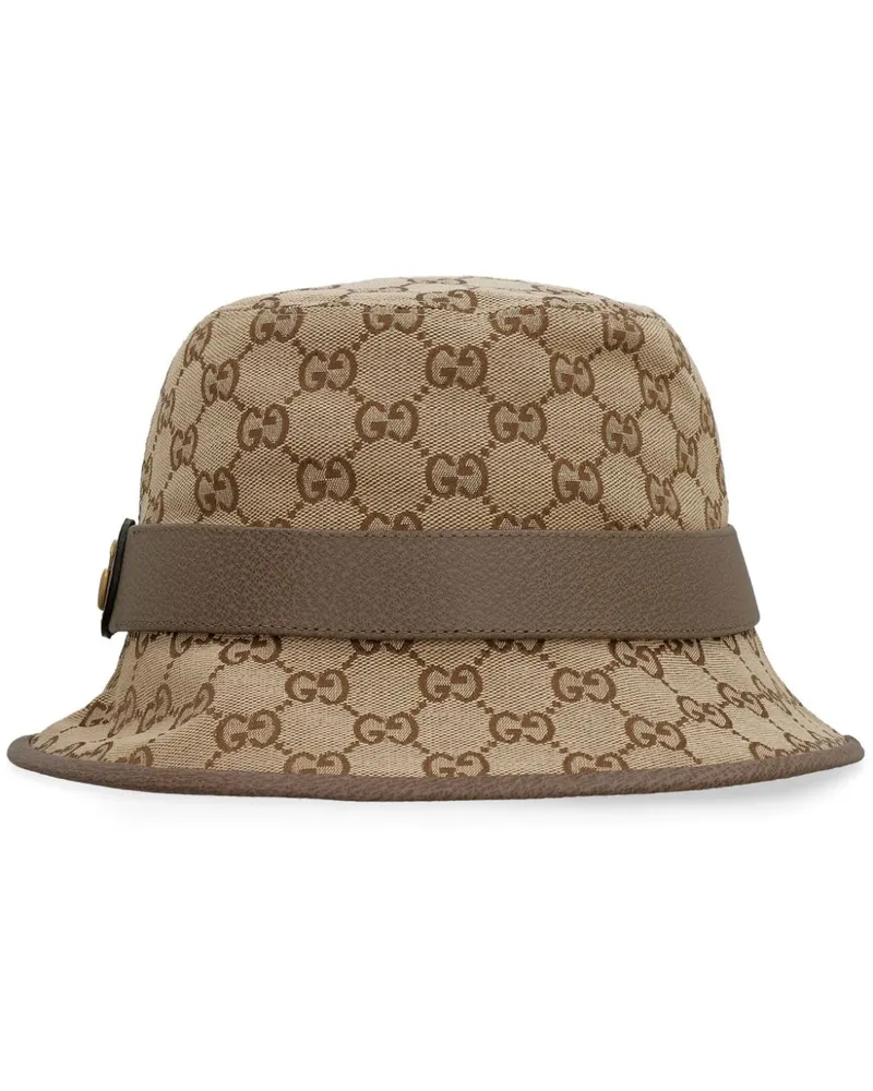Gucci Fischerhut aus GG Canvas - Nude Nude