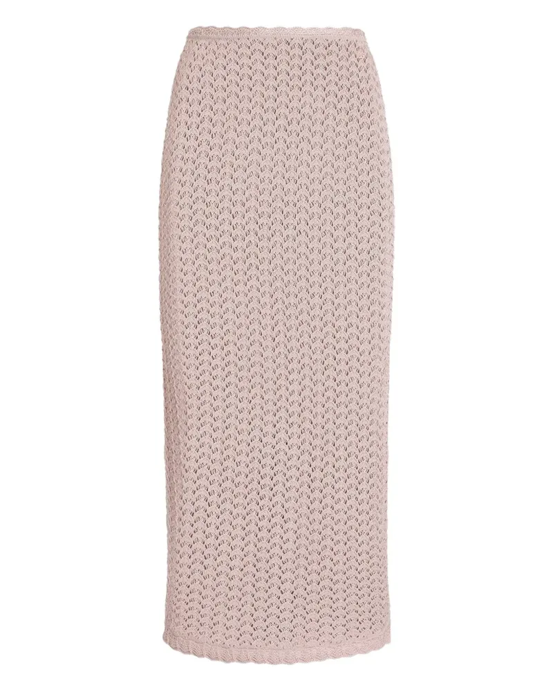Dolce & Gabbana openwork slit mid skirt - Rosa Rosa