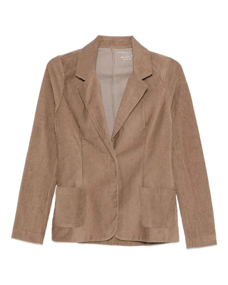 Majestic buttoned patch-pockets blazer - Braun Braun
