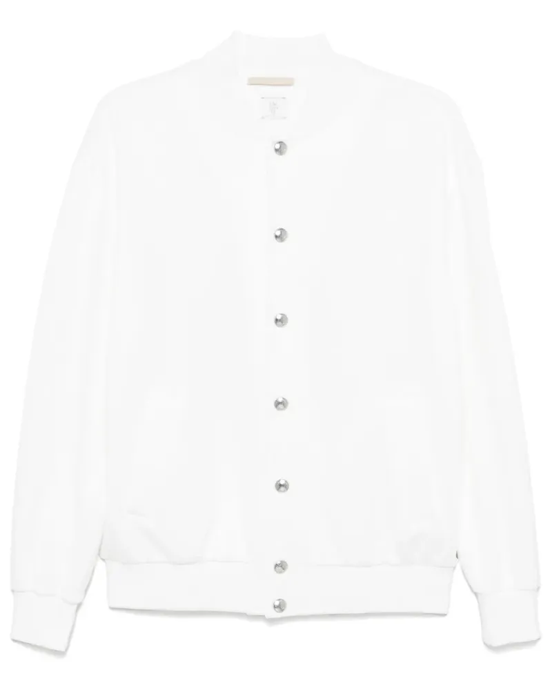 Eleventy Bomberjacke aus Jersey - Weiß Weiß