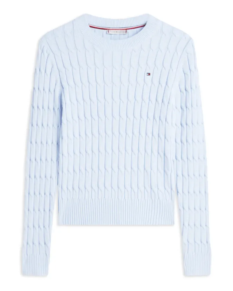 Tommy Hilfiger cable-knit logo sweater - Blau Blau