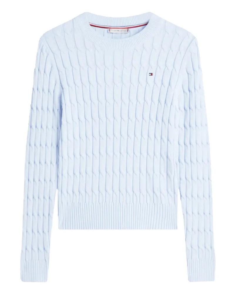 Tommy Hilfiger Pullover mit Zopfmuster - Blau Blau