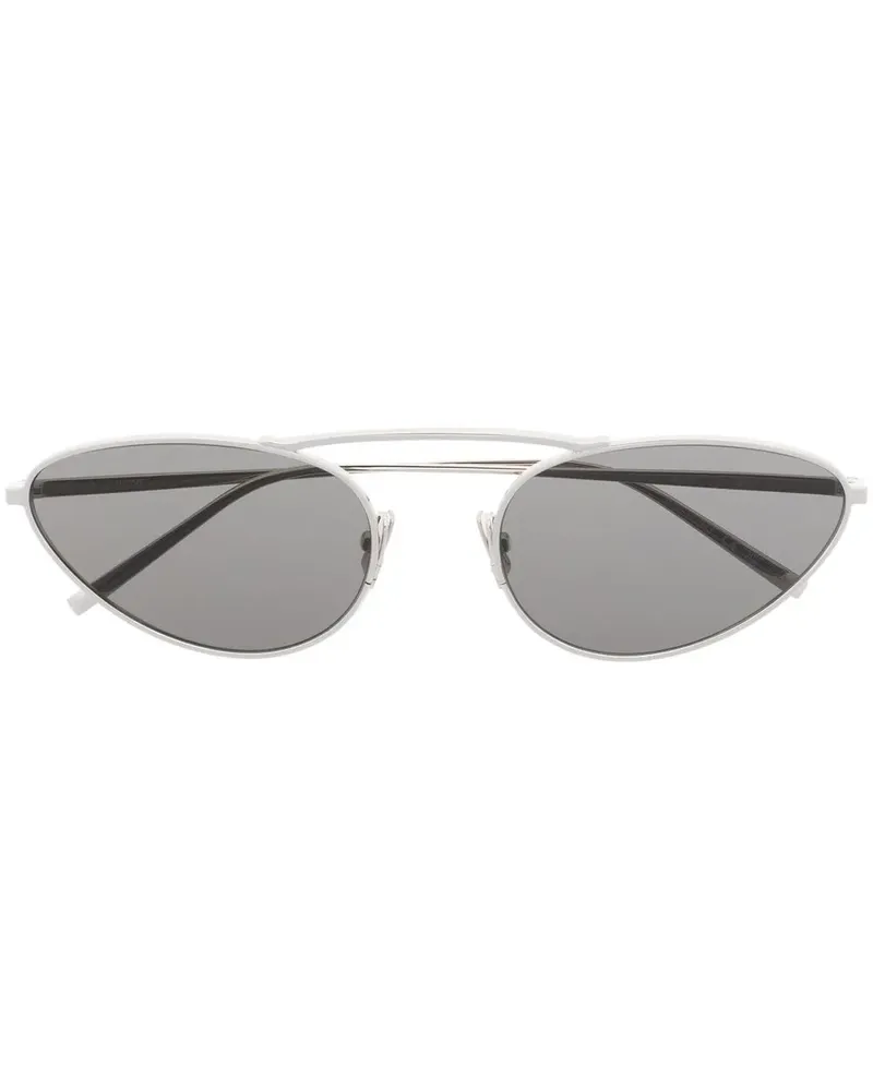 Saint Laurent Sonnenbrille mit Cat-Eye-Gestell - Silber Silber