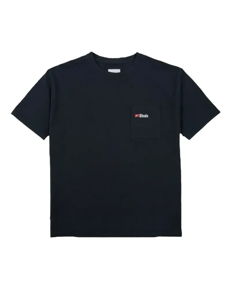 RHUDE T-Shirt mit Tasche - Schwarz Schwarz