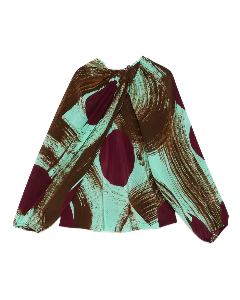 Colville Perfumo Bluse mit abstraktem Print - Grün Grün