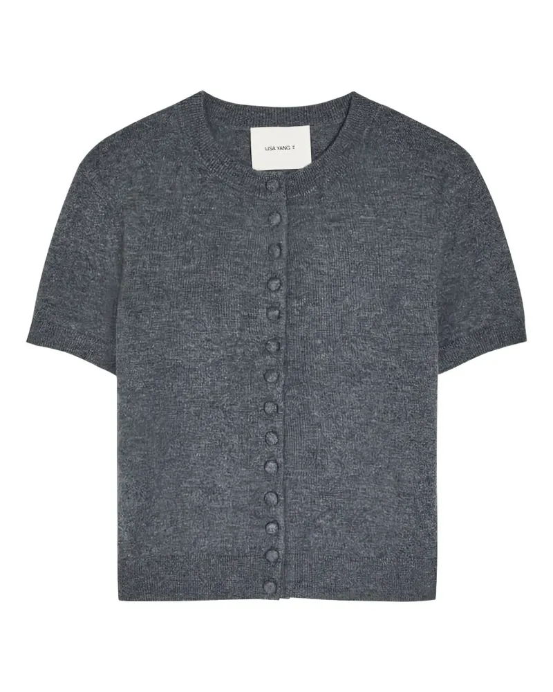 Lisa Yang Kurzärmeliger Cardigan - Grau Grau