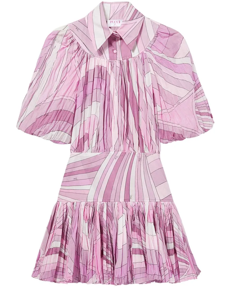 Emilio Pucci Faltenkleid mit Print - Rosa Rosa