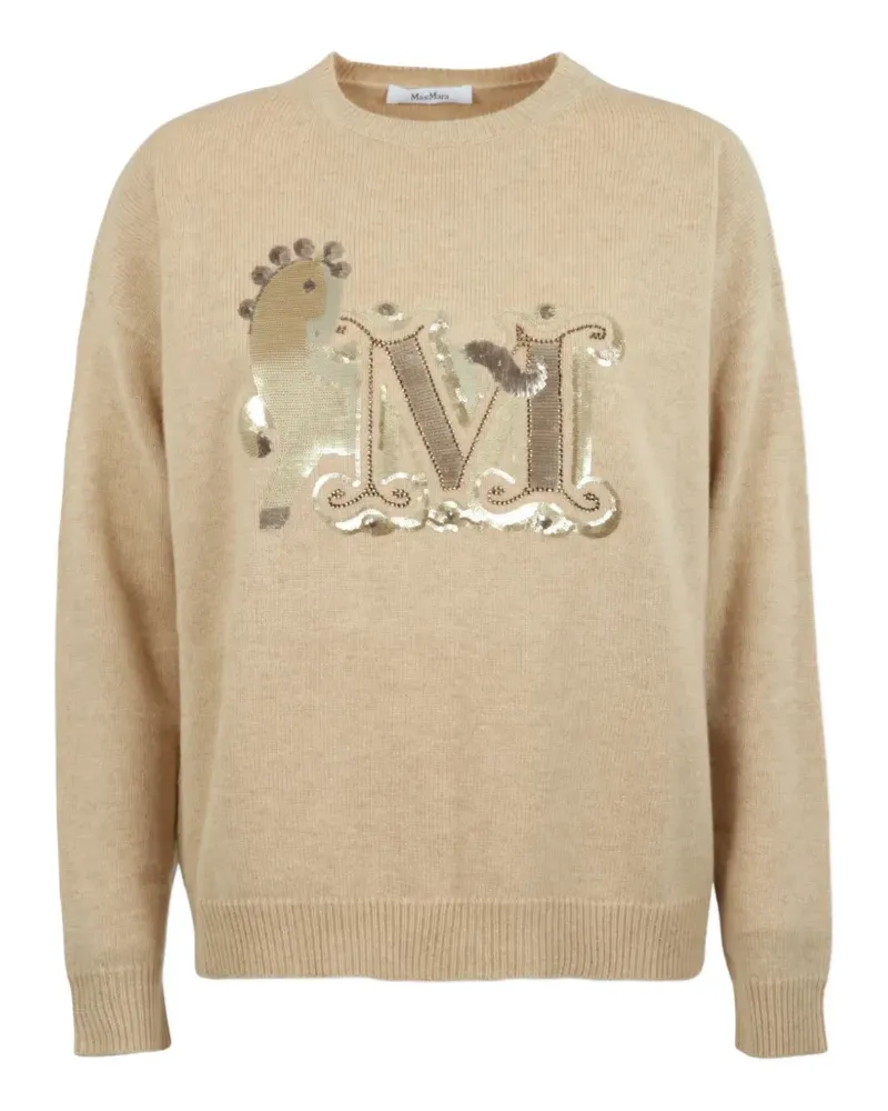Max Mara Pullover mit rundem Ausschnitt - Nude Nude