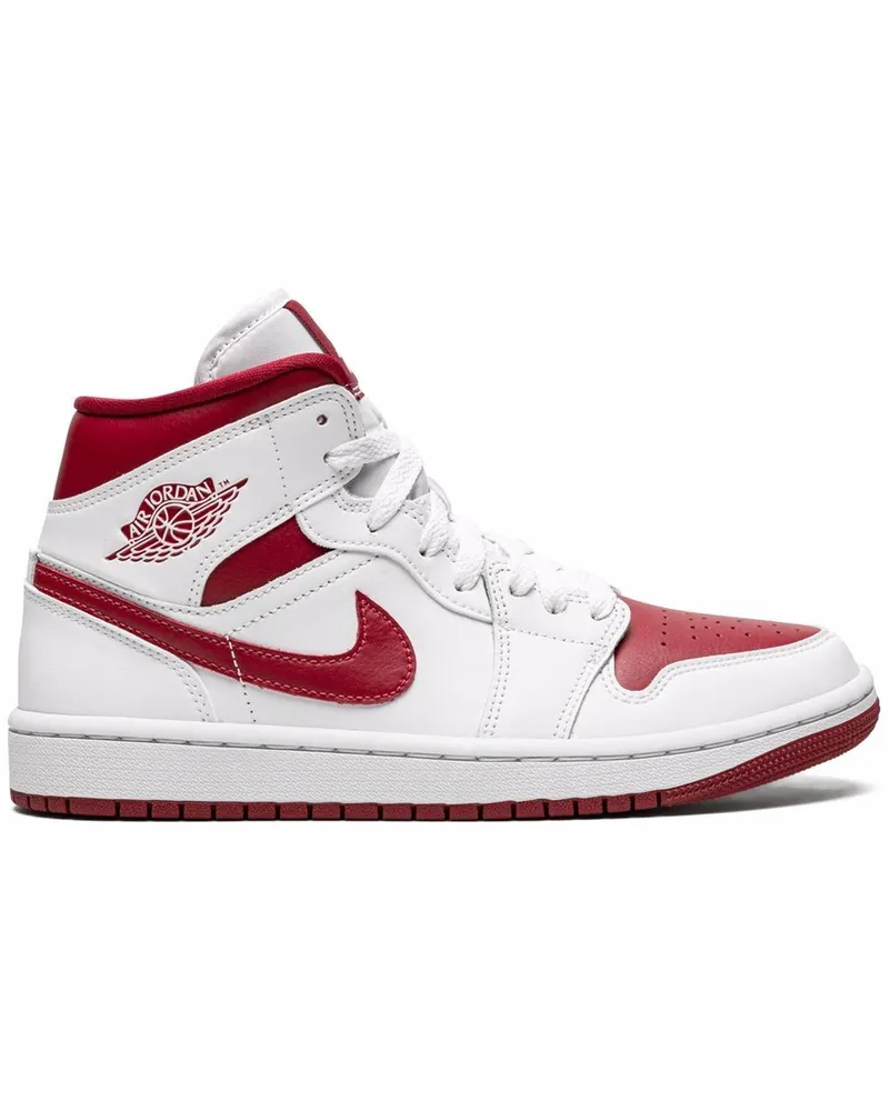Jordan Air  1 Mid Reverse Chicago Sneakers - Weiß Weiß