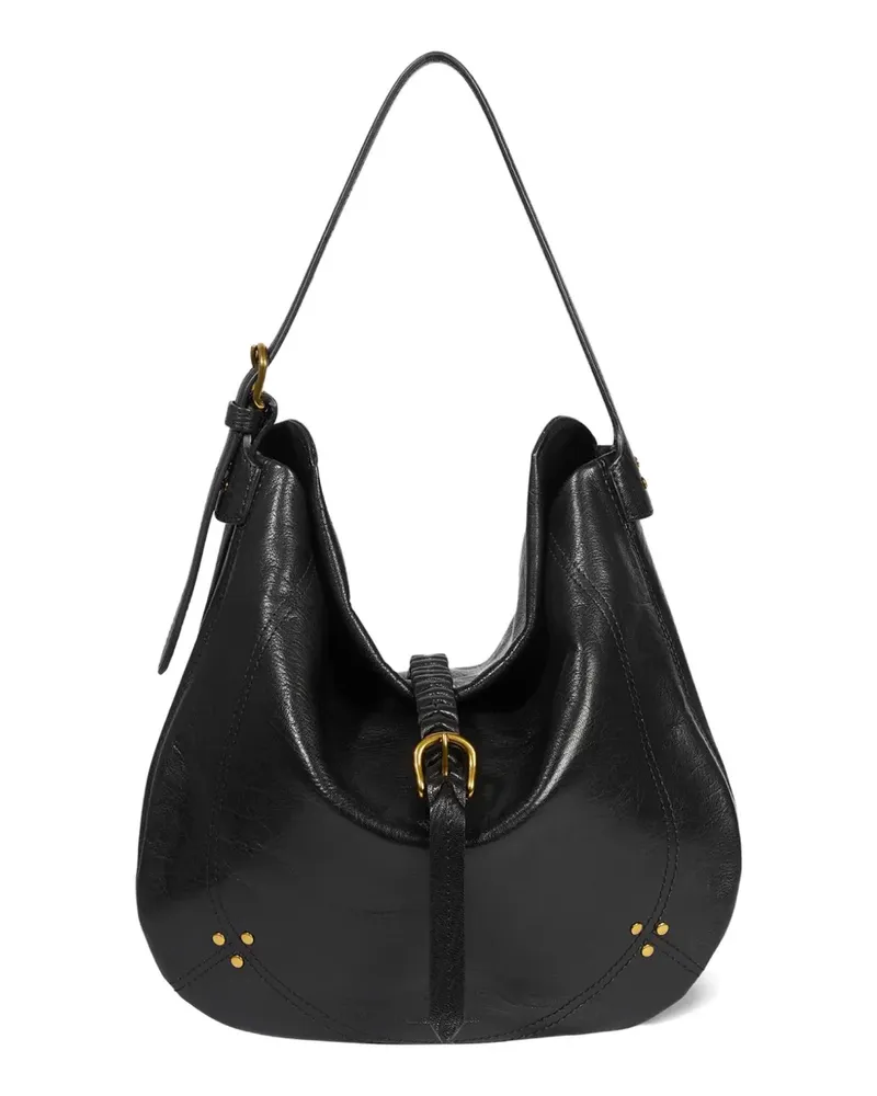 Jérôme Dreyfuss Luis Schultertasche mit Nieten - Schwarz Schwarz