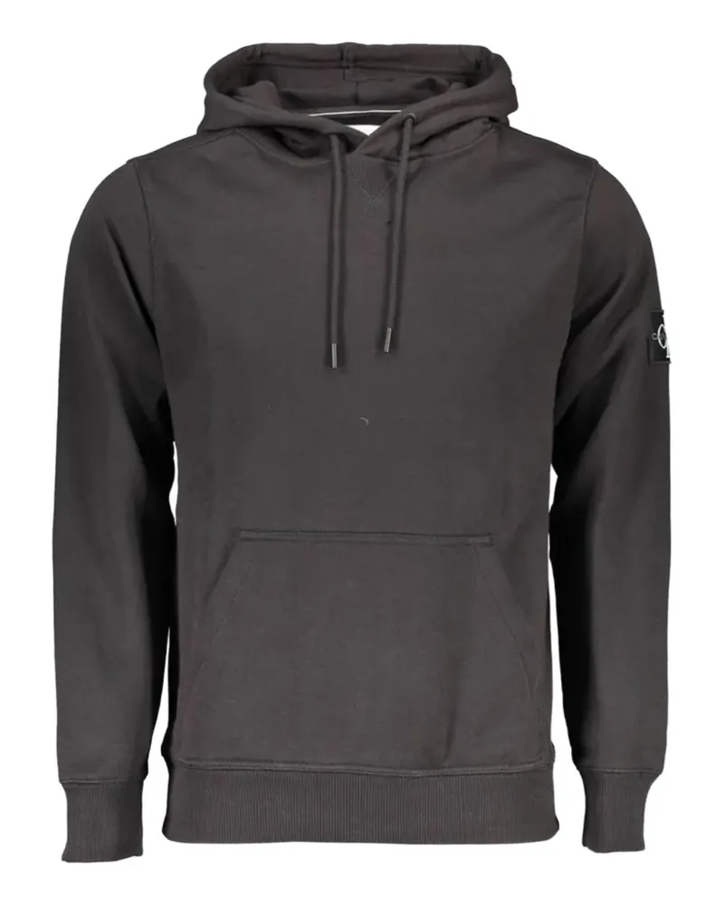 Calvin Klein logo-patch cotton hoodie - Grau Grau