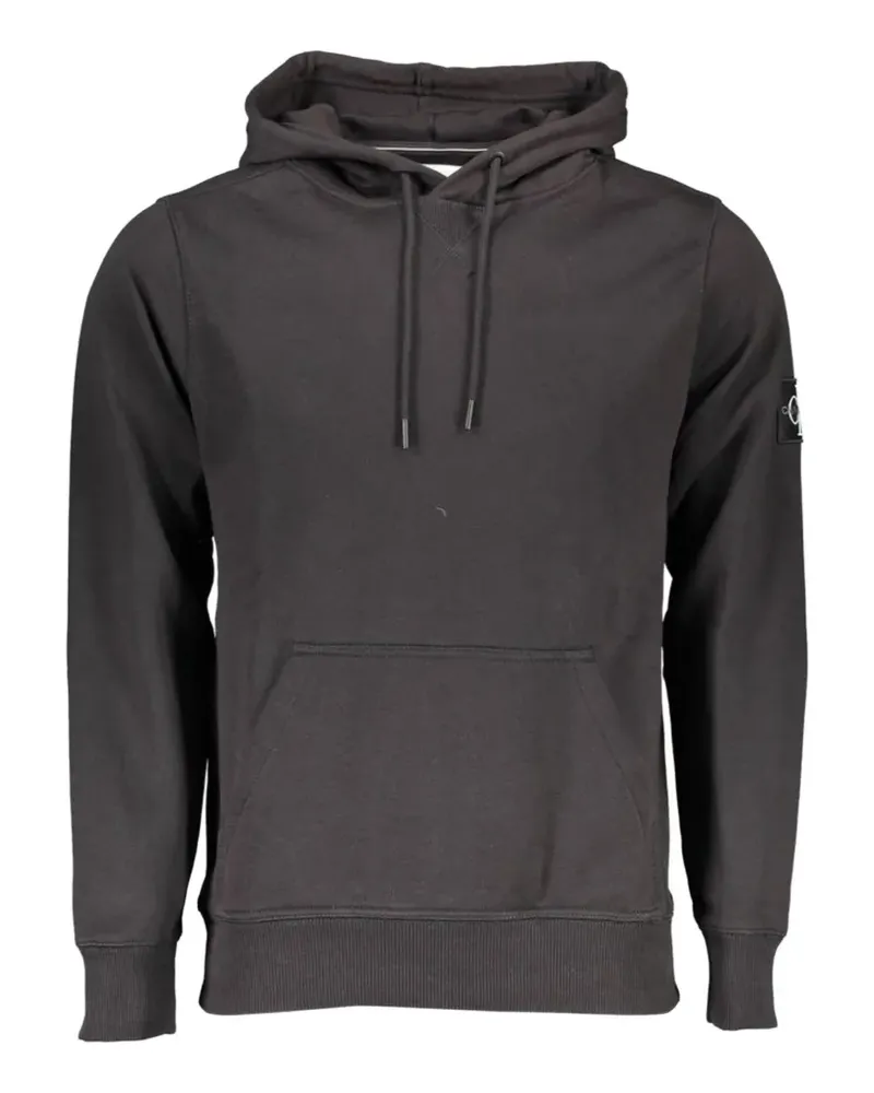 Calvin Klein logo-patch cotton hoodie - Grau Grau