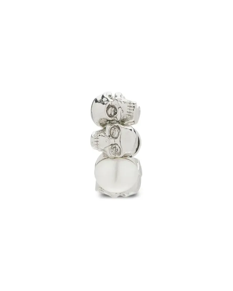 Alexander McQueen Skull Ohrring mit Perlenverzierung - Nude Nude