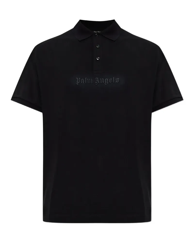 Palm Angels Poloshirt mit Logo-Stickerei - Schwarz Schwarz
