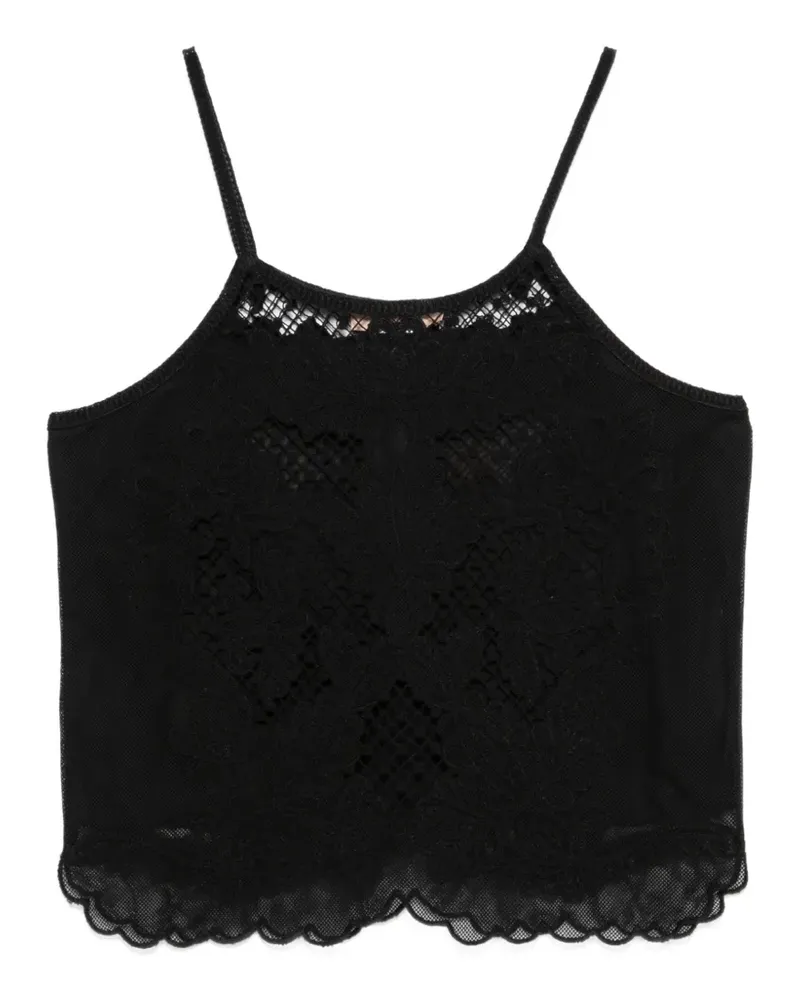 Twin-Set embroidered top - Schwarz Schwarz