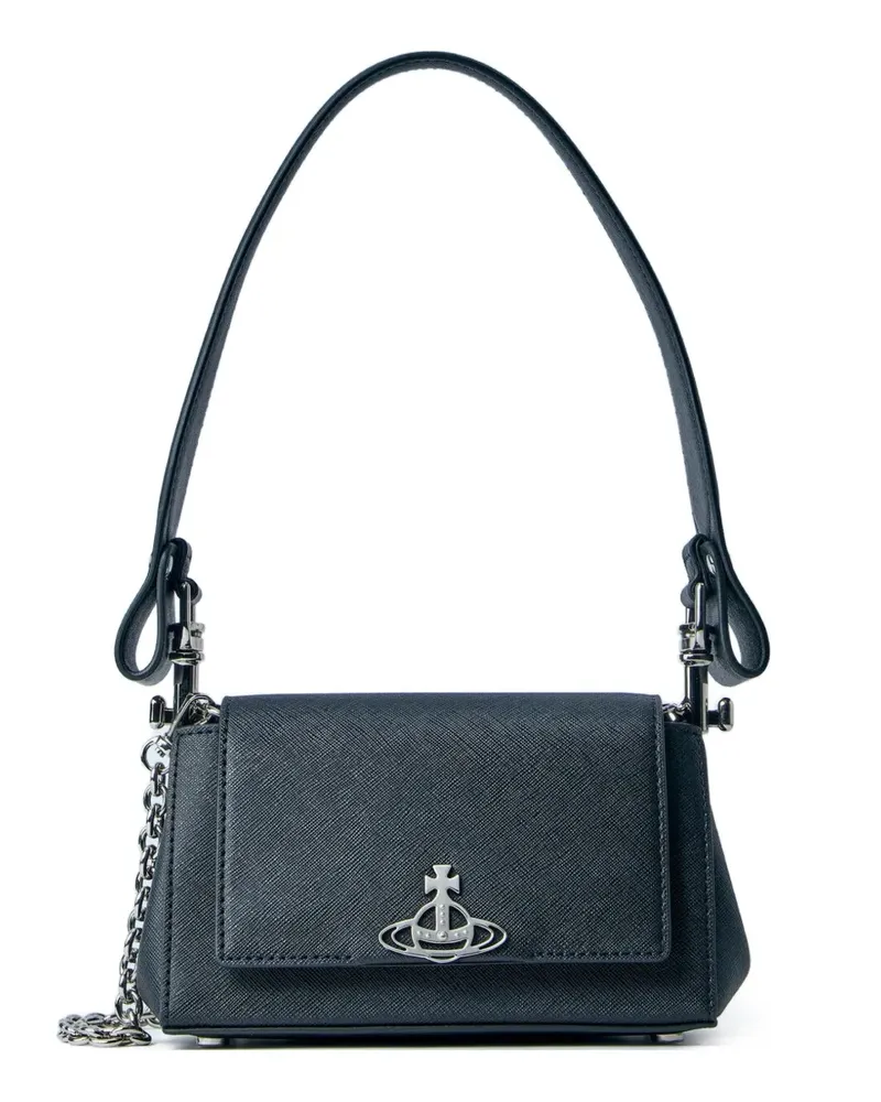 Vivienne Westwood Hazel logo-detail textured shoulder bag - Schwarz Schwarz