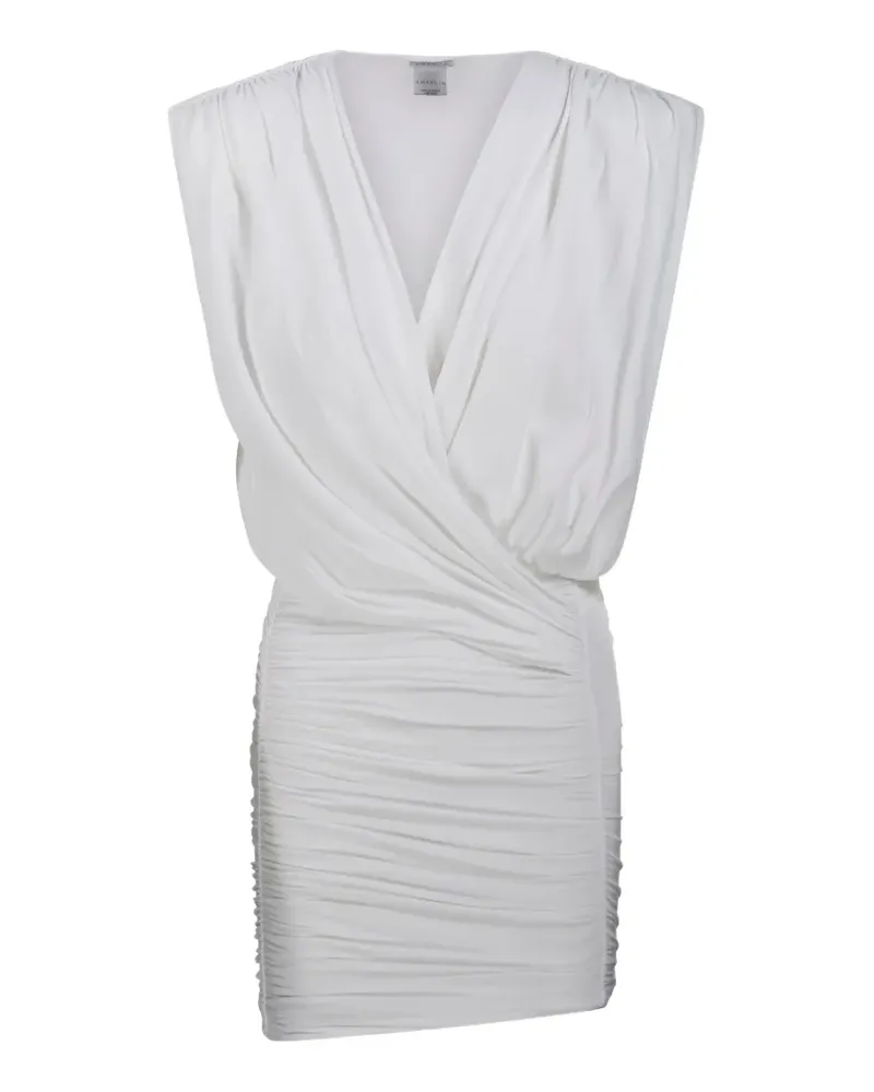 Amazuìn Drapiertes Kleid mit V-Ausschnitt - Weiß Weiß