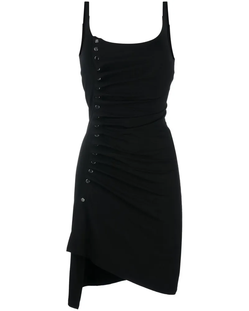 Paco Rabanne Drapiertes Minikleid - Schwarz Schwarz
