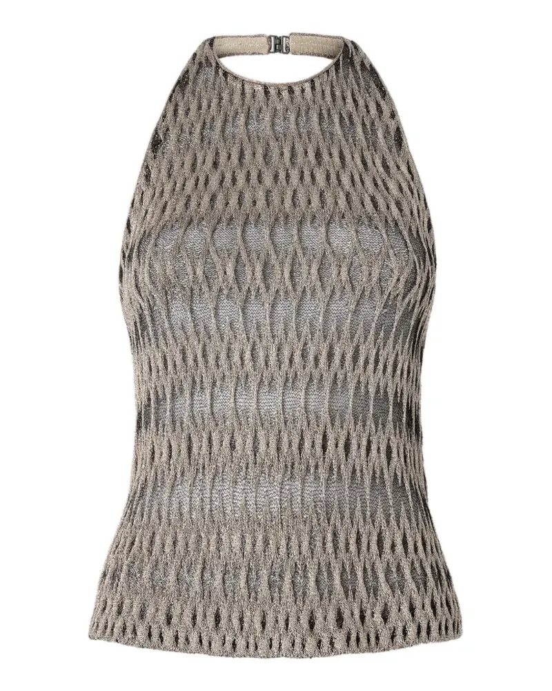 Missoni halterneck patterned top - Nude Nude