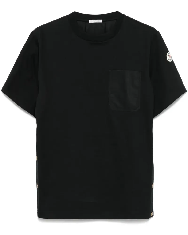 Moncler T-Shirt mit aufgesetzter Tasche - Schwarz Schwarz