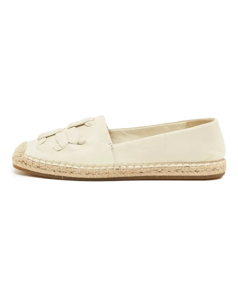 Tory Burch Ines leather espadrilles - Nude Nude