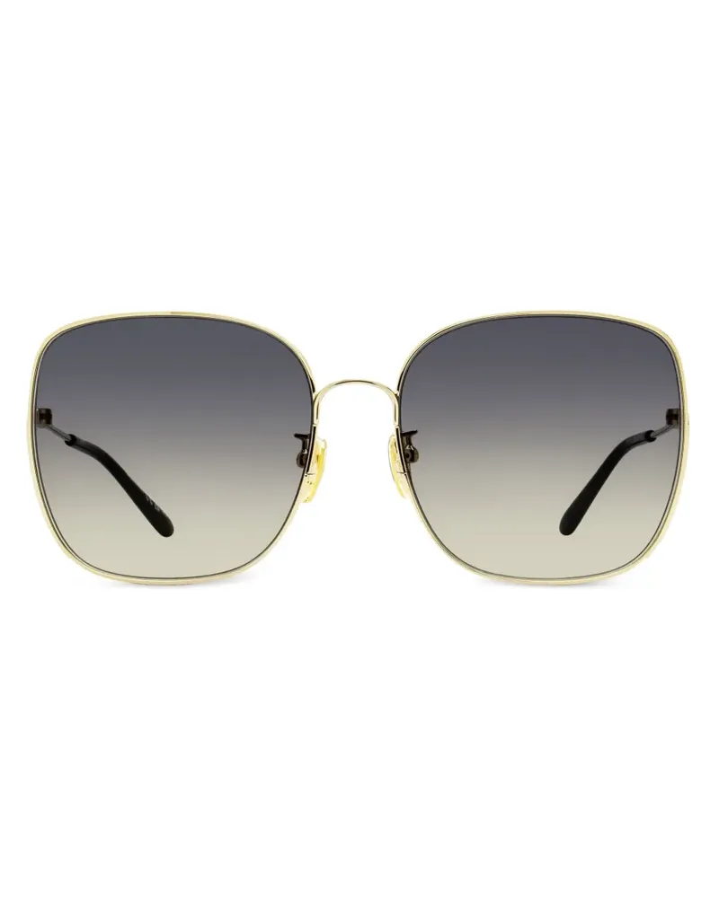 Chloé Sonnenbrille mit eckigem Gestell - Gold Gold
