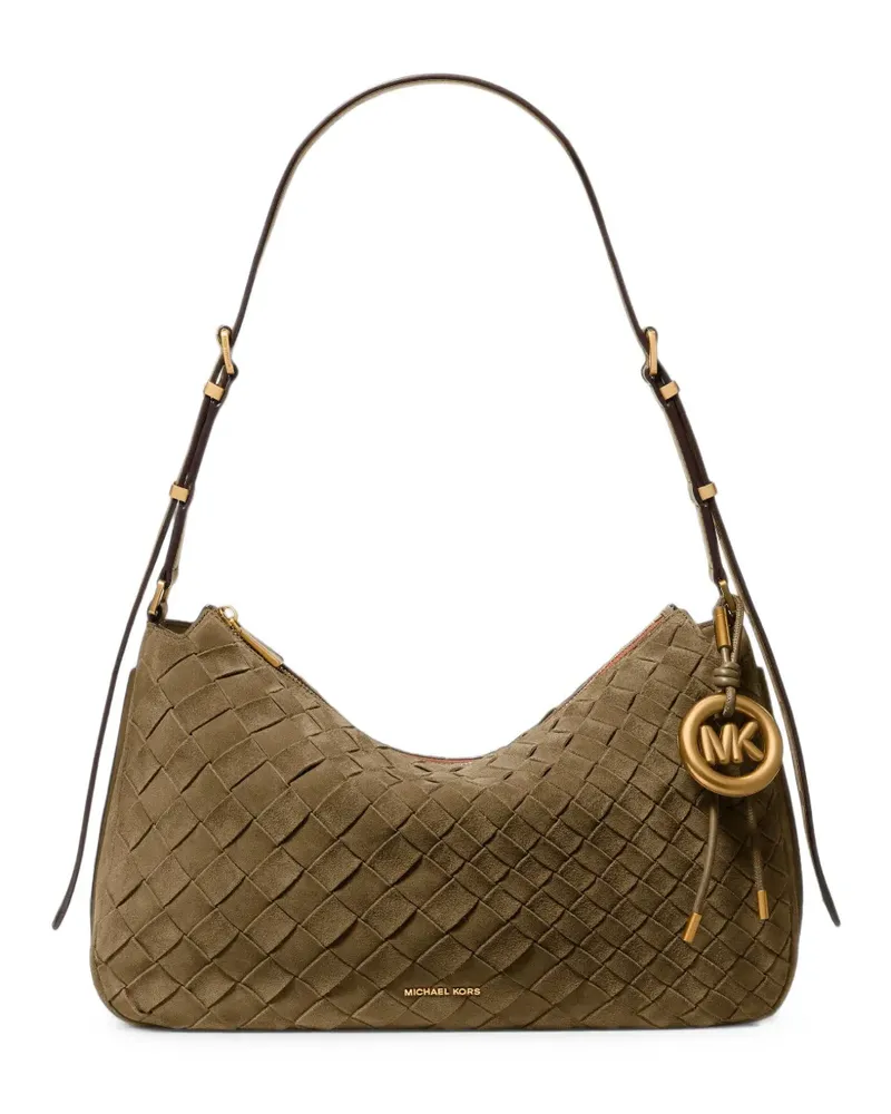 Michael Kors Gewebte Schultertasche - Grün Grün