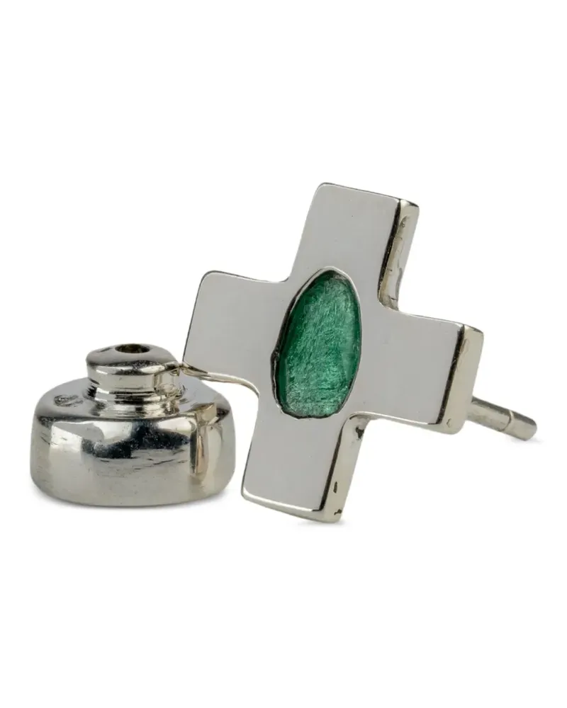 Parts Of Four Plus Sterlingsilber-Ohrring mit Smaragd Silber