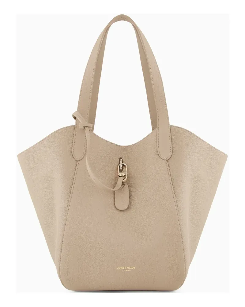 Giorgio Armani Schultertasche aus Leder - Nude Nude