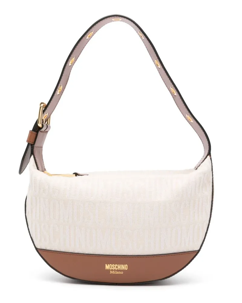 Moschino Schultertasche mit Logo - Nude Nude