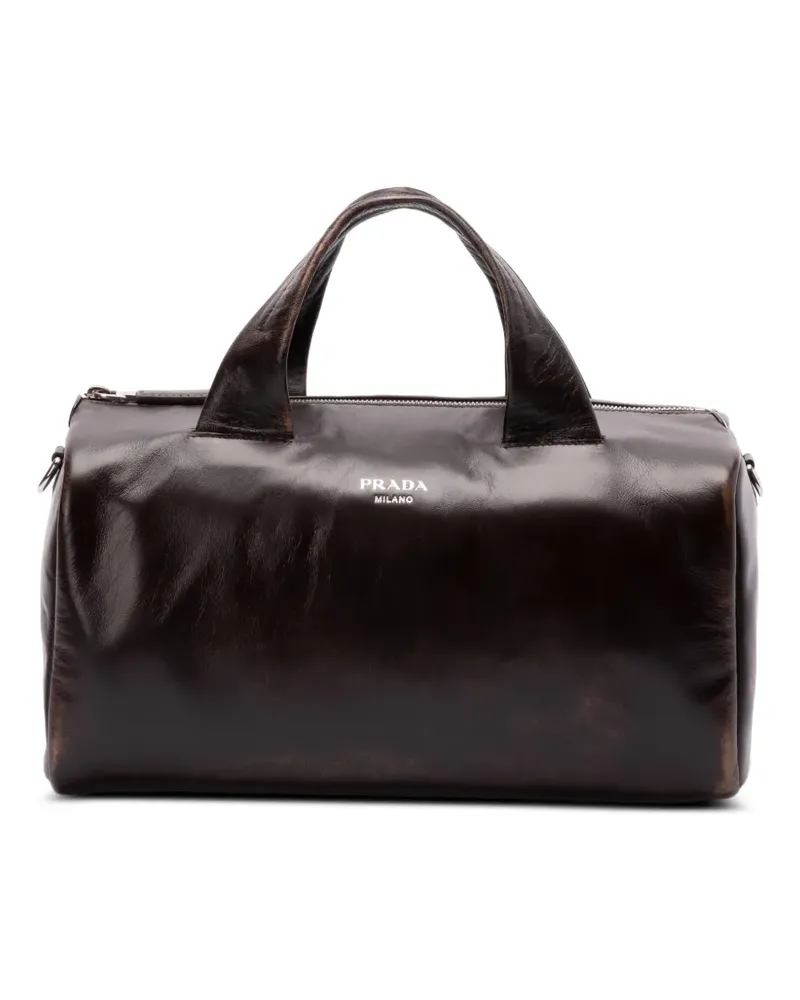 Prada Reisetasche aus Leder - Braun Braun