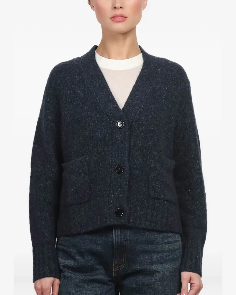 ALLUDE Cardigan mit V-Ausschnitt - Blau Blau