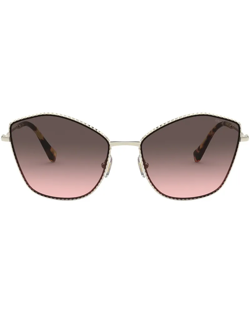 Miu Miu Oversized-Sonnenbrille mit Farbverlauf - Gold Gold