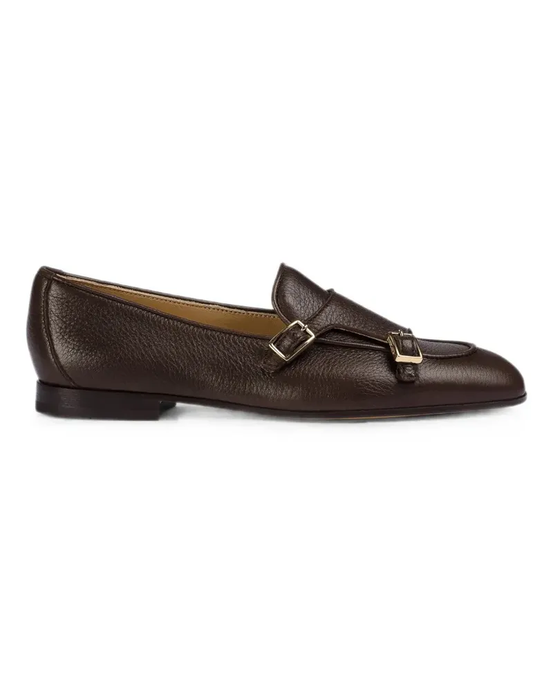 Doucal´s double-buckle deerskin loafers - Braun Braun
