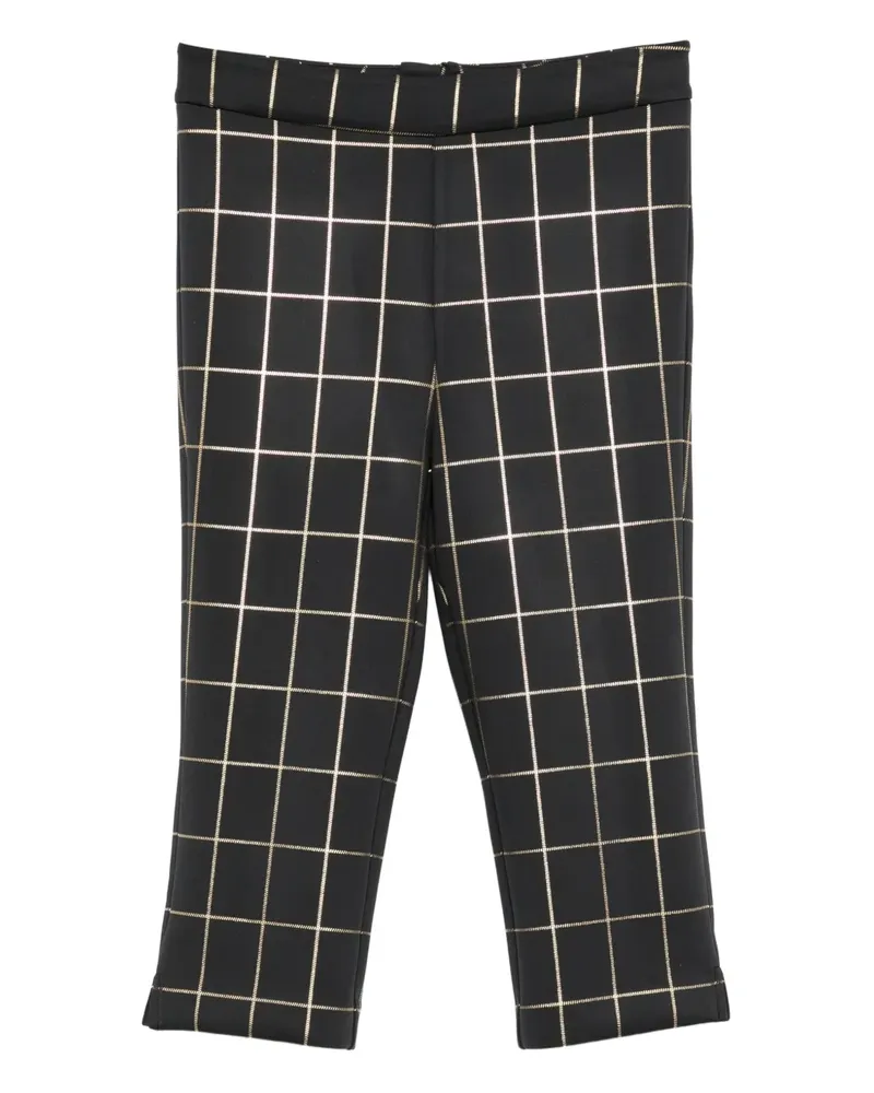 Cynthia Rowley Karierte Capris Shorts - Schwarz Schwarz