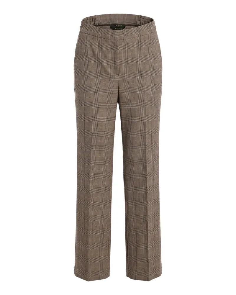 Twin-Set Prince of Wales check trousers - Nude Nude