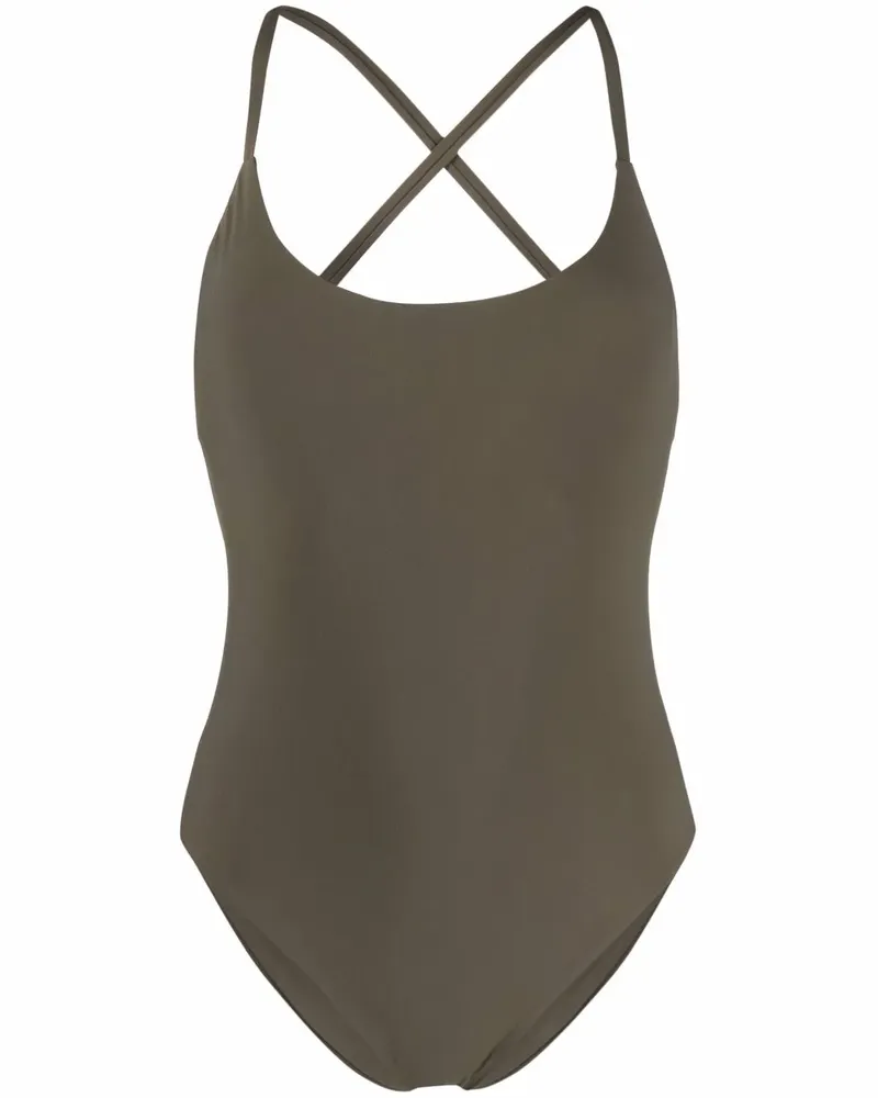 LIDO Badeanzug mit gekreuzten Rückenträgern - Grün Grün