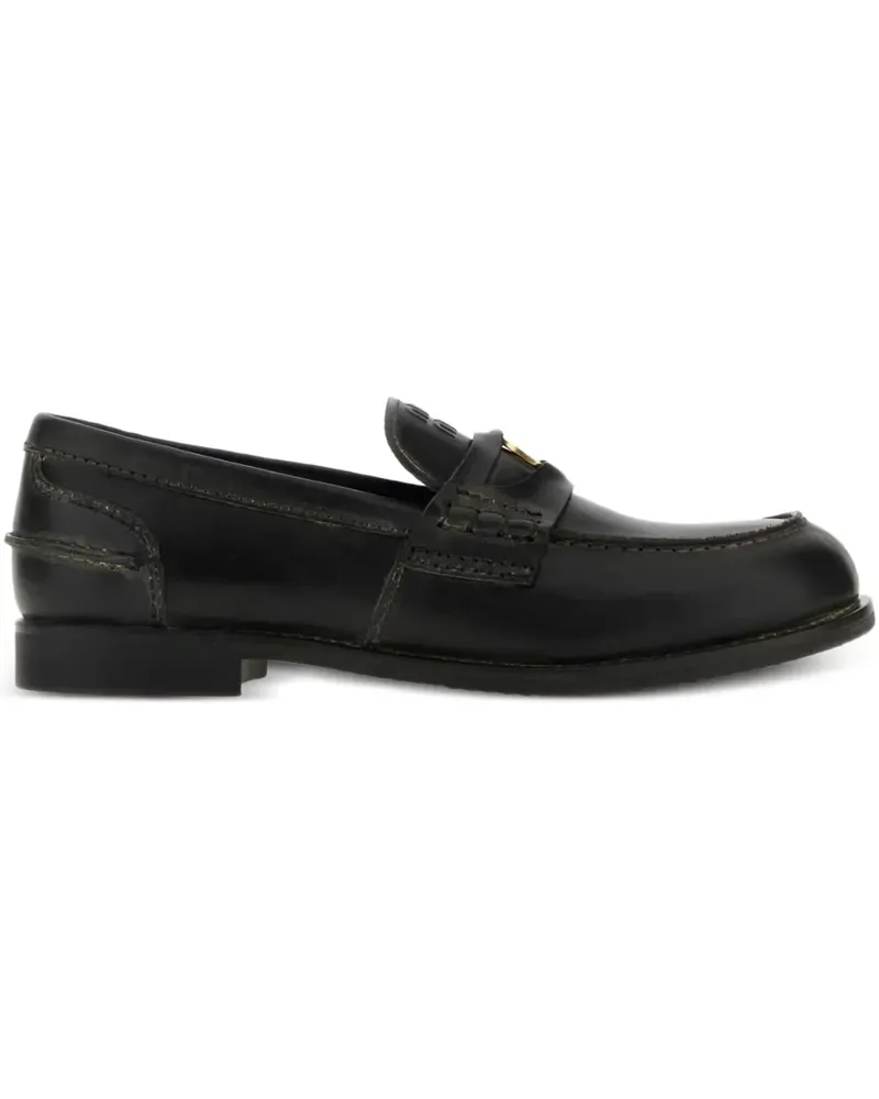 Miu Miu Penny-Loafer aus Leder - Schwarz Schwarz