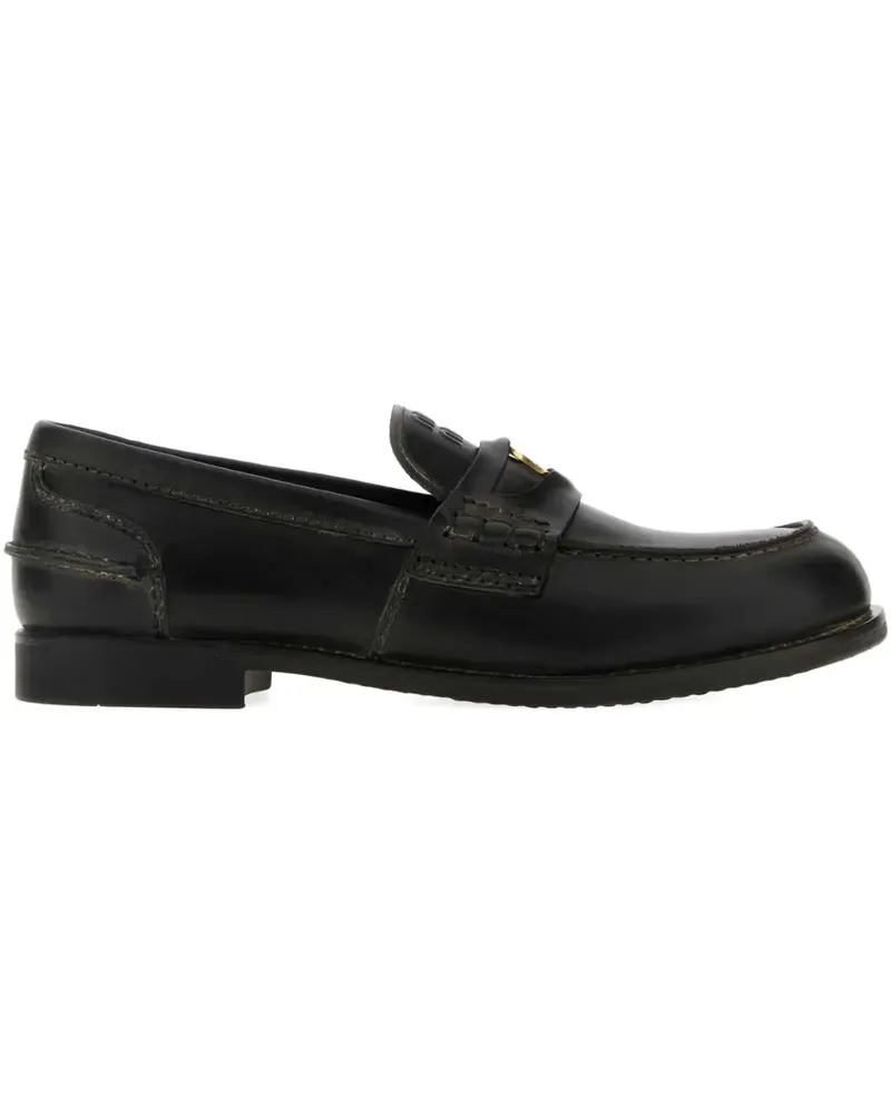 Miu Miu leather penny loafers - Schwarz Schwarz