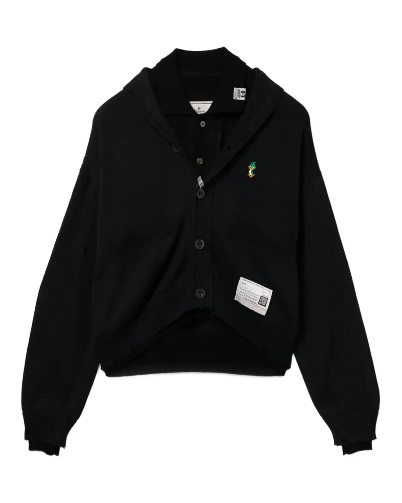MIHARAYASUHIRO Cardigan im Layering-Look - Schwarz Schwarz