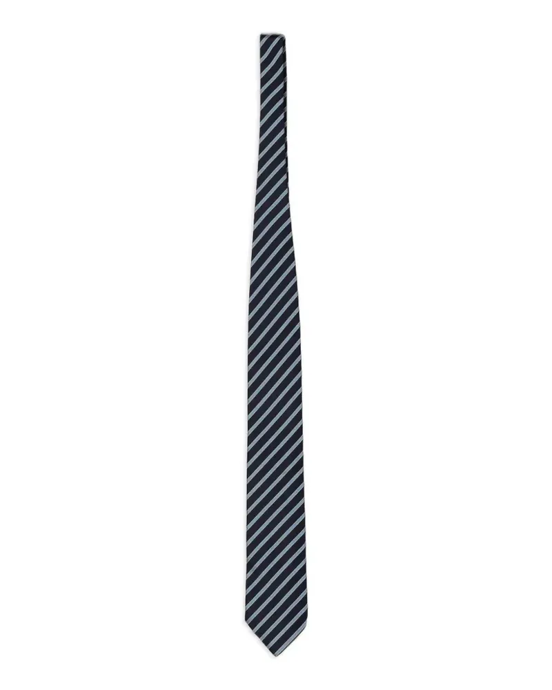 Ermenegildo Zegna striped silk tie - Blau Blau