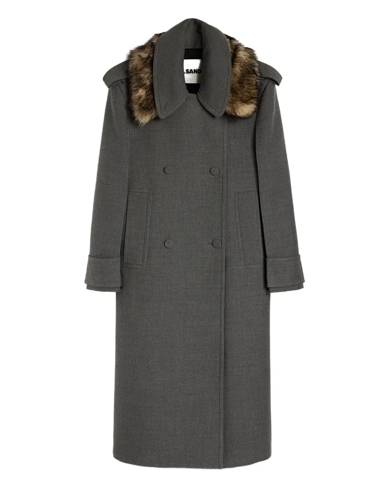 Jil Sander Doppelreihiger Mantel - Grau Grau