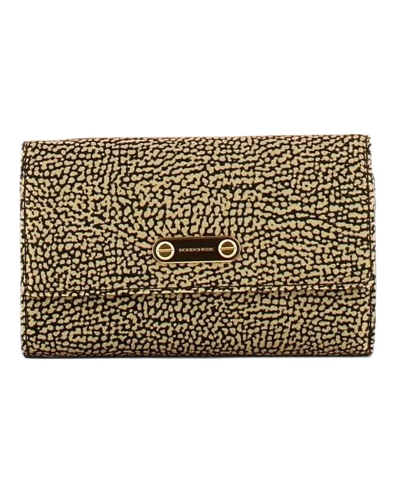 Borbonese Op-print foldover wallet - Nude Nude