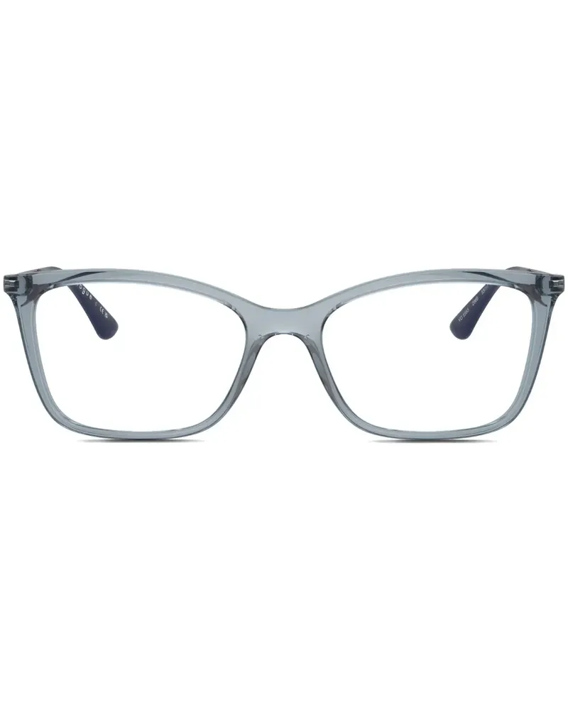 Vogue Eckige Brille mit Logo-Gravur - Blau Blau
