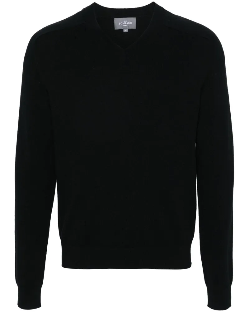 Eric Bompard Pullover mit V-Ausschnitt - Schwarz Schwarz