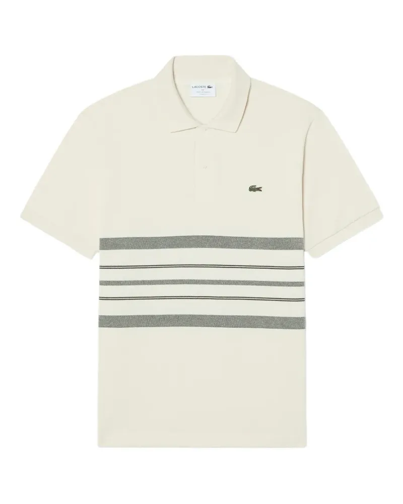 Lacoste Gestreiftes Poloshirt - Nude Nude
